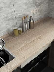 Self-Adhesive Rustic Wood Grain PVC Wallpaper - Waterproof, Oil-Resistant, Heat-Resistant, Easy To Apply And Remove, Suitable For Kitchen Countertops And Furniture Refinishing, Wooden Style - Multicolor - View 3