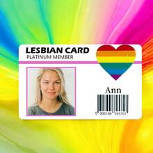 Custom Photo Gay/Lesbian Card, Custom Gay/Lesbian Lifetime Membership Card, LGBT Pride Card, Personalized Novelty Gay ID Card, Prank Rude Joke Friend Colleague Gift Idea, Joke Meme, Funny Gift - Multicolor - View 11