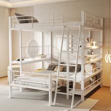 Bunk Bed, Space-Saving, Multifunctional Design, Integrated Shelves, Sturdy Metal Frame