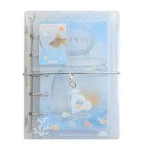 1 件 RosyPosy 迷你活页笔记本，便携式斜纹聚丙烯封面，多卡弹性装订日记本，带英语/日语/韩语选项，学校用品，返校 - 彩色 - 查看 15