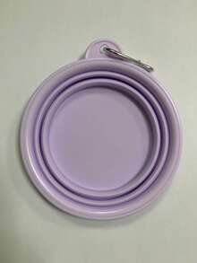 350ml Macaron Color Pet Portable Foldable Bowl, Dog Water Bowl, Cat Food Bowl, Travel Bowl With Carabiner - Multicolor - View 14