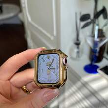 1 件柔软防震防刮边缘保险杠保护壳，适用于 Ultra 3/2/1、SE、S10/S9/S8/S7/S6/S5/S4/S3/S2/S1、40/41 毫米、42/44/45/49 毫米，金色、银色、黑色、星空、玫瑰金