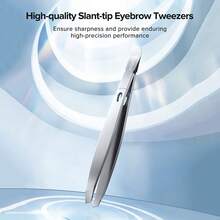 Llano Eyebrow Tweezer Colorful Hair Beauty Fine Hairs Puller Stainless Steel Slanted Eye Brow Clips Removal Makeup Tools,Makeup,Cheap,Room Decor,Vanity,Travel,Bedroom,Makeup Accessories,Tweezers,Cheap,Stocking Stuffers,Makeup,Makeup Tools,Cheap Stuff,Gifts,Gifts For Women,Christmas Gifts - Silver - View 3