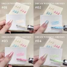 MIANEL 12ML 梦幻婚纱亮片凝胶指甲油 2026 新款流行美白亮片碎钻指甲油 适用于指甲、脚趾甲、UV灯美甲、绿色指甲、白色指甲、粉色指甲、冬季指甲、新年指甲、美甲用品、指甲胶水、按压式美甲 - 彩色 - 查看 15