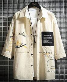 Men Plus Size Cardigans - Beige - View 2