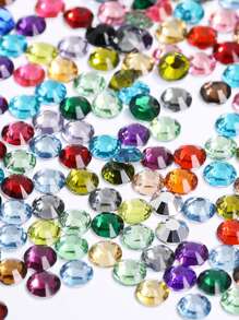 10000/5000 Pcs Bulk Pack 2-4mm Resin Non-Hotfix Rhinestone Loose Flat Bottom Plastic Crystal DIY Sparkly Strass Stones, Diamond Art Supplies