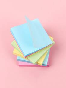 1pc Yellow/Green/Pink/Blue, Four-Color Sticky Notes Coloured Sticky Notes 2.99 X 3.97 Inch, Self-Adhesive Notes, Bright Sticky Notes, Colourful Rectangular Sticky Notes For Office, Home, School, Meeting