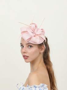 1pc Women's Exaggerate Straw Fascinators Headband Hat Clip Wedding Hair Accessories Flower Artificial Feathers Fascinator Hat Kentucky Derby Hat Hairband For Cocktail Tea Party Hat Mini Hats Tiny Hats Mini Top Hat Mini Cap, Gifts, Classy, Festival Outfits, Rave Accessories