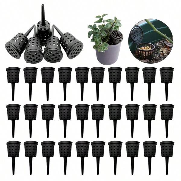 Set de 6/12/24 cestas de fertilizante de liberación lenta para el cuidado de plantas de cultivo, jardín, acuario y vivero, accesorios para el suelo.