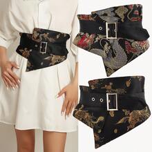 Women's Decorative Wide Elastic Waist Belt, Versatile To Wear With Skirts, Shirts - A - View 2