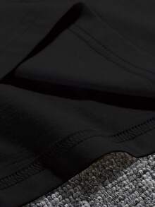 Customized Men's T-Shirts And Shirts, Spring/Summer Styles, Loose Fit, Casual, Sports, Outdoor, Men's Short Sleeve, Personalized Photo Print, Upload Your Photos/Portraits/Loved Ones/Pets/Friends/Landscapes, Add Your Text/Names/Slogans/Fun Messages/Blessings, Men's Crew Neck T-Shirts, Short Sleeve, Black Tops, Holiday Gift, Valentine's/Birthday/Anniversary Photo Customization, Gift For Him, Spring/Summer Short Sleeve - Black - View 8