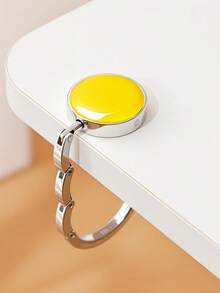 zhihaijunxiao1 1pc Plain Color Fashion Bag Hook, Foldable Hook Rack, Portable Key Rack, Desk Hook, Metal Travel Outdoor Storage Hanger - Multicolor - View 14