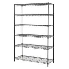 Hyper Tough Black Wire Shelf 6-Tier 72"H X 47.7"W X 18"D, 2100lbs Total Capacity - 1 - View 2