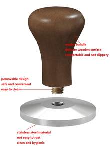 1 件装 51 毫米/58 毫米不锈钢意式咖啡压粉器适用于咖啡机粉锤咖啡师工具返校