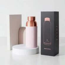 Pure Copper Water Bottle Ancient Drinkware  Reusable Water Bottles - Pink - View 1