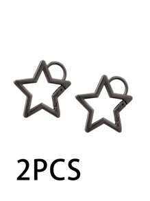 1/2 pièces Mousqueton en alliage de zinc en forme d'étoile, boucle à ressort, boucle de connexion décorative, pour porte-clés, boucle de décoration de sac à dos, pendentif etc. usage quotidien, très convient pour les étudiants, travailleurs et adolescents