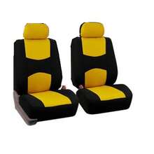 2 件前排汽车座椅套，适用于小型/中型车辆，涤纶面料，2 毫米泡沫垫，薄型设计