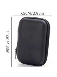 1/4pcs Hardshell Storage Case With Mesh Pockets, Portable Electronic Organizer Box For Cables, Chargers, USB Drives - Zipper Closure Travel Friendly Accessory Pouch, Travel Essentials School Supplies, Christmas & Valentine's Gift For College Students Back To School