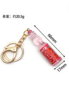 1 件卡通水果可爱 ABS 塑料仿日本苏打钥匙扣，四季可爱创意迷你苏打饮料吊坠微型玩具装饰汽车配件包饰学校水果哥特 Y2k 万圣节配饰教师节圣诞礼物创意 - 彩色 - 查看 16