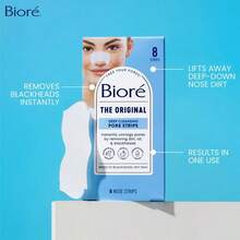 Biore Deep Cleansing Pore Strips, Original, Blackhead Remover Strips, Oil Free, Pore Unclogging - 8ct - 1 - View 5