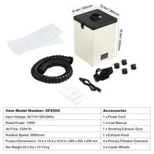 Solder Fume Extractor, 150W Soldering Extractor With 3-Stage Filters, 332 M³/H Strong Suction Absorber And Purifier For Soldering, Engraving, DIY Welding, Salon - US A Type Plug(110-127V) - View 7