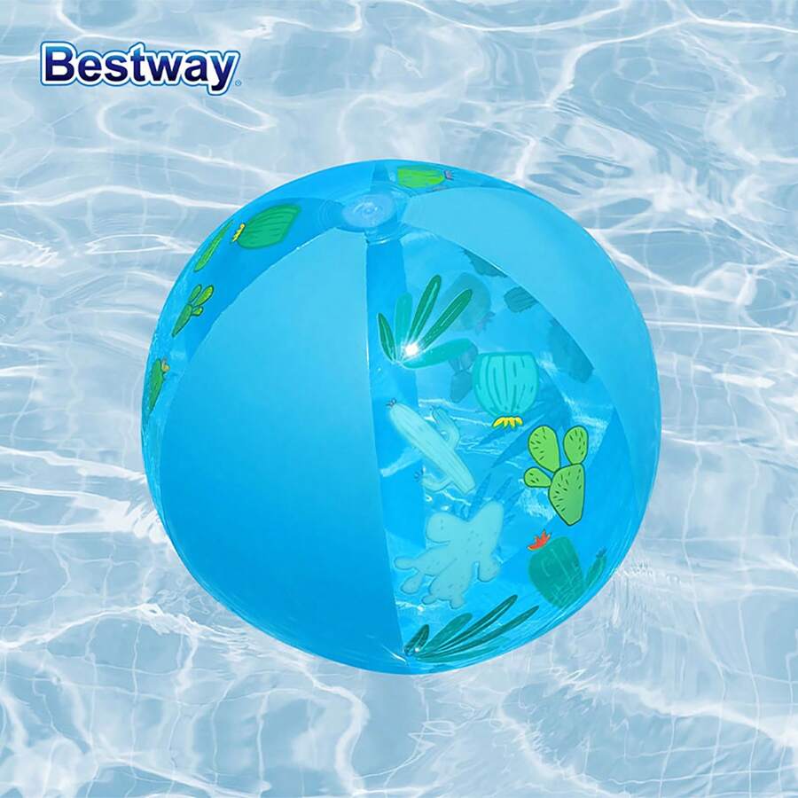 Bestway Bestway 31036 Three Color Giant Inflatable Beach Ball (1 Piece) - Perfect For Swimming Pool Parties, Beach Entertainment, And Summer Decoration. Full Of Vitality, Durable, And Lightweight. (NO Pumps)