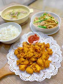 100/300 件白色蕾丝纸餐垫、食物垫、防油纸，适用于披萨、蛋糕、甜点和油炸食品、烹饪和烘焙用品装饰、返校派对、生日主题、食物展示 - 白色 - 查看 7