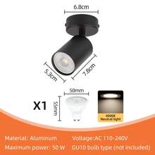 CANMEIJIA GU10 Recessed Ceiling Lights, LED Flush Mount Ceiling Lights, Decorative Downlight For Room, Black Single/Double/Triple Heads Available, Suitable For Shop, Study, Bedroom, Living Room, Cafe, Exhibition Hall, Gallery, Museum, Corridor, Porch, Choose Size As Needed - GU10 Ceiling Lamp - View 29