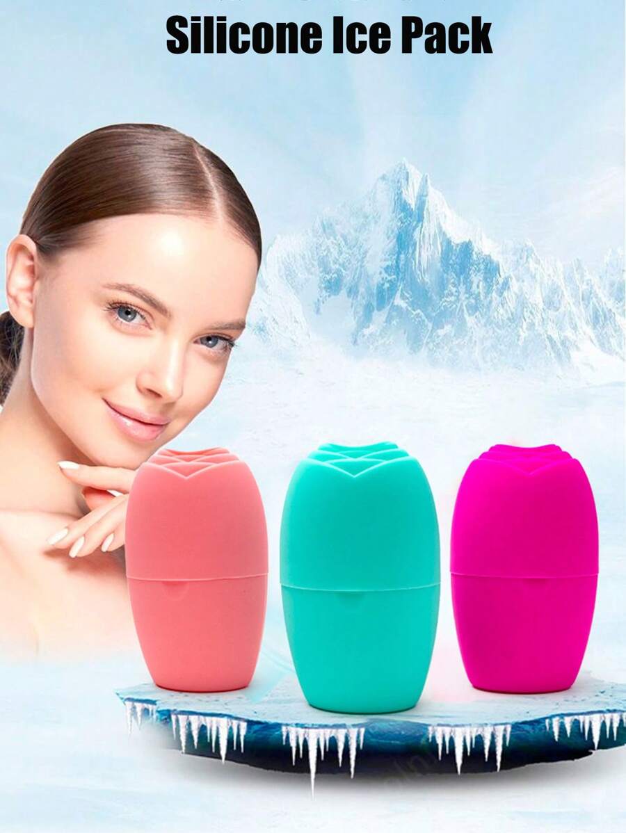 1pc Women's Silicone Ice Packs, Face And Eye Ice Roller, Ice Facial Roller, Facial Beauty Ice Roller Skincare Tool, Ice Facial Cube, Gua Sha Facial Massage, Facial Beauty Silicone Ice Moulds,Beauty,Skin Care Products,Spa,Self Care,Skin Care Tools,Face Care,Esthetician Supplies,Massage,Face Massage Tool,Face Roller,Ice Roller,Ice Roller Face