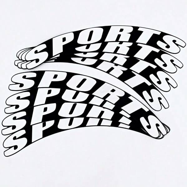SPORTS Tire Stickers PVC Car Tire Letter Stickers DIY Tire Modification Decorative Stickers Conjoined Tire Stickers