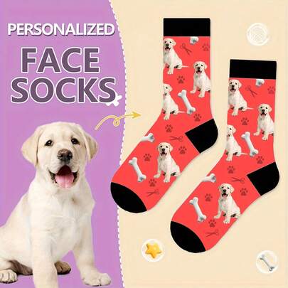 1 par nya valpbensstrumpor, anpassade strumpor för par, examenspresent, roliga polotröjor anpassade strumpor som presenter till män/damer, sportstrumpor, anpassade sportstrumpor, anpassade födelsedagspresenter