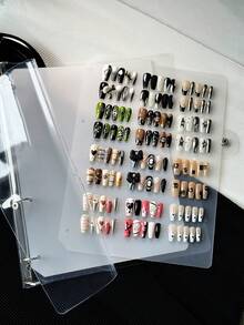 Libro de muestra de manicura ajustable y visible, organizador de esmalte de uñas que sostiene 6 páginas (muestras de uñas no incluidas), joyero, bolsa, soporte para brochas de maquillaje, soporte para brochas, organizador de perfumes, bolsa, regalos para mujeres, regalos de Navidad, ideas de regalo para mujeres