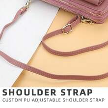 Hot Double Zipper Large Capacity Long Wallet Diagonal Mobile Phone Bag Coin Wallet Bridesmaid Gifts Anniversary Gift Funny Gift Teachers Day Gift Small Gifts Gift Ideas For Women Wallet Purse Wallet - Black - View 11