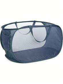 1pc Foldable Laundry Basket, Large Capacity Storage Laundry Hamper, Bathroom Storage Basket, Multi-Color Options - Multicolor - View 13