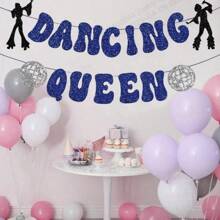 قطعة واحدة ديكورات حفلة، لافتة كرة ديسكو بريقية لحفلة مامما ميا ، ديكورات عيد الميلاد، حفل استحمام العروس، حفل الصداقة، حفل زواج