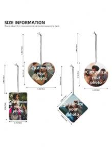 2pcs/4pcs/6pcs/10pcs/24pcs/40pcs/100pcs Customized Fragrance Diffuser Pads - Personalized Double-Sided Photo Car Air Freshener, Customized Fragrance Pads, Suitable For Car, Wardrobe, Bathroom Decor