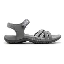 Womens Sandals Light Weight Hiking Sandals For Women Comfortable Athletic Quick-Drying Walking Hiking Water Sandals - Xám - Xem 8