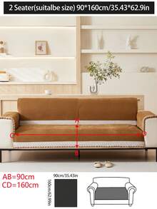 1 件多功能沙发座垫套，现代简约设计，防尘防溢雪尼尔面料，可拆卸，可机洗，保暖防褪色，宠物友好，适合卧室、办公室、客厅、L 型沙发、1/2/3/4 座