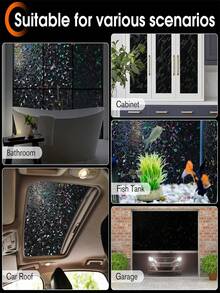 1 Cuộn Phim cách nhiệt cửa sổ Kính màu Cầu vồng 3D Lăng kính trang trí Miếng dán cửa sổ lấp lánh Miếng dán chống nắng tĩnh điện Bảo vệ tia UV cho gia đình Kiểm soát nhiệt độ Trang trí tường Trang trí phòng Miếng dán cá nhân hóa - Nhiều màu - Xem 10