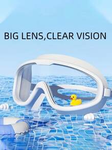 Large Frame Swimming Goggles, High-Definition Waterproof Anti-Fog Unisex Professional Adult Swimming Goggles