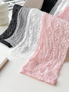 4/2/1 Pairs Lace Trim Capri Leggings For Girls, Children, Infants, Black/White/Gray/Pink, Color Block, Multicolor, Spring/Summer/All Season, Thin, Casual, Cute & Fashionable, Princess Style, Suitable For Daily Wear, Soft & Comfortable Tights, Suitable For Students To Pair With Tops, Skirts, Back To School Season - Multicolor - View 6