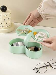 1 hộp đựng kính mắt, hộp đựng đồng hồ trang sức để bàn đa năng có nắp, ngăn chứa chống bụi - Nhiều màu - Xem 3