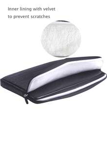 Comfortable And Ultra-Thin Laptop Liner Bag Is Compatible With 13/13.3 Inch Book Pro And Air, Travel Protective Case, Laptop Protective Case, Crocodile Pattern PU Leather Laptop Protective Case M4/M3/M2/M1 2024-2021 Black - Multicolor - View 10