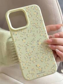1 件粉红玫瑰设计手机壳，适用于苹果 16/15/14/13/12/11 系列，清新甜美女孩审美，花朵花卉风格防水防震防摔防刮 - 綠色 - 查看 3
