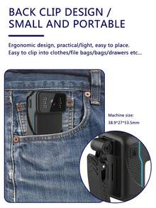 1 件装黑色高清 1080P 广角运动摄像机（带电池）、红外夜视、户外录制便携式紧凑型高清摄像机、高清电池供电摄像机、会议视频录像机 - 黑色 - 查看 6