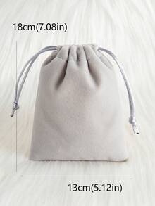 5pcs Plush Flat Pouches, Minimalist & Practical Multi-Functional - Multicolor - View 11