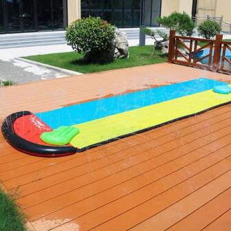 Inflatable PVC Single/Double Inflatable Water Slide Outdoor Lawn Water Sprinkler Surfing Slide