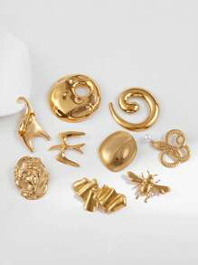Broche géométrique en acier inoxydable pour femmes, accessoire mode, cadeau de mode