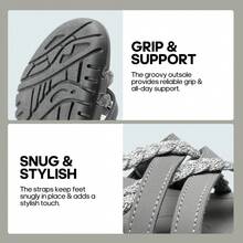 Womens Sandals Light Weight Hiking Sandals For Women Comfortable Athletic Quick-Drying Walking Hiking Water Sandals - Xám - Xem 5