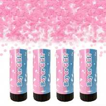 8 件五彩纸屑炮，用于性别揭示装饰、婚礼、生日装饰、毕业典礼婴儿送礼会装饰、周年纪念、圣诞节、新年趣味派对用品装饰和礼品、房间家居装饰、母亲节、毕业典礼（请勿将发射管对准人或物体） - 彩色 - 查看 13